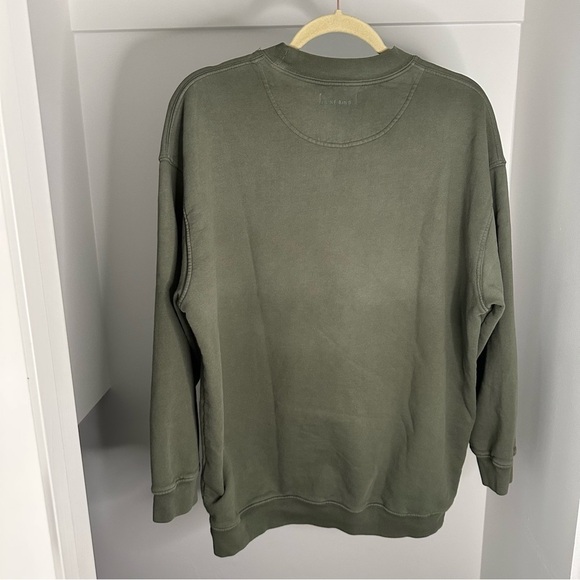 ANINE BING Cody Vintage Logo Sweatshirt Green SZ S - Picture 2 of 8